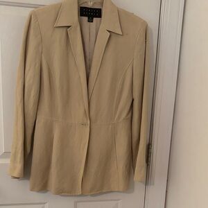 Finity Studio Soft Linen Blazer Tan